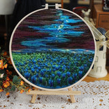 Beginner Diy Embroidery Kit Scenery Pattern Embroidery Kits With Hoop