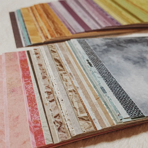 150 Pcs Rainbow Color Texture Background Album Scrapbooking Material Paper Pack