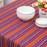 Bohemian Ethnic Style Striped Jacquard Fabric Geometric Yarn Dyed Pattern For Sewing Accessories
